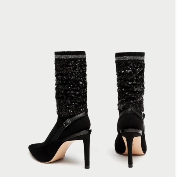 Zara sequin sock sing back shoes - Picture 5 of 7